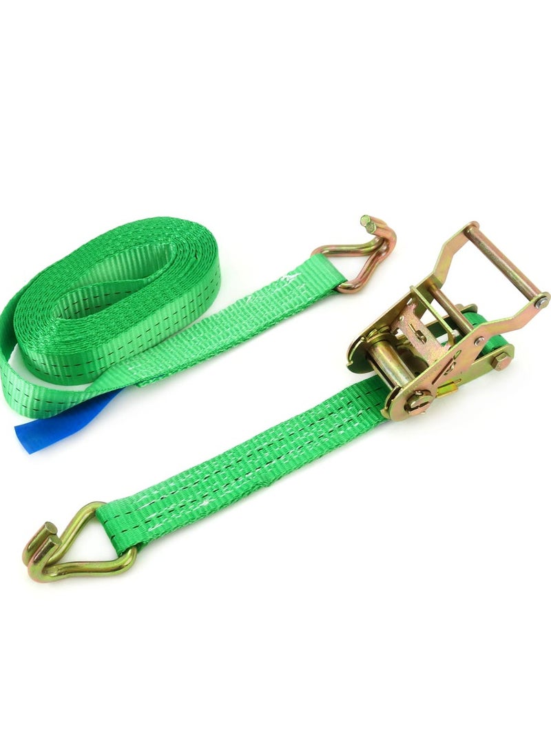 AMIO 2 Ton Ratchet Tie Down Strap 8m x 35mm – Heavy Duty Cargo Lashing Belt with Hooks - Image 2