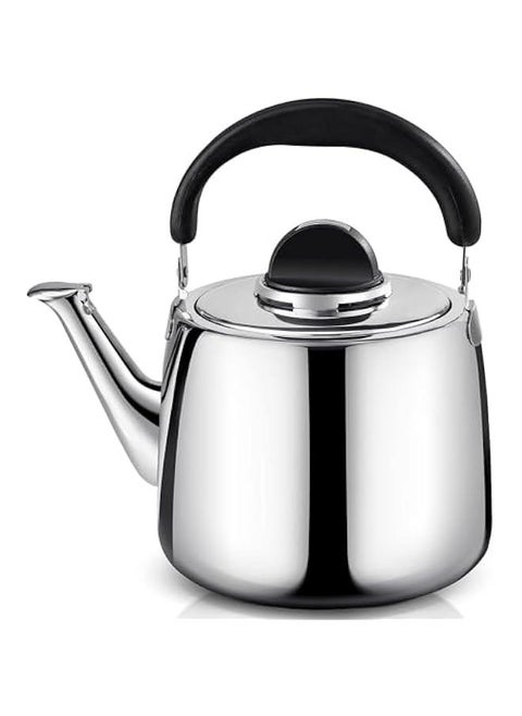 Whistling Tea Pots for Stove Top - Food Grade Stainless Steel Teapot - Classic Stovetop Kettle with Universal Base, Cool Grip Bakelite Handle (3 L)