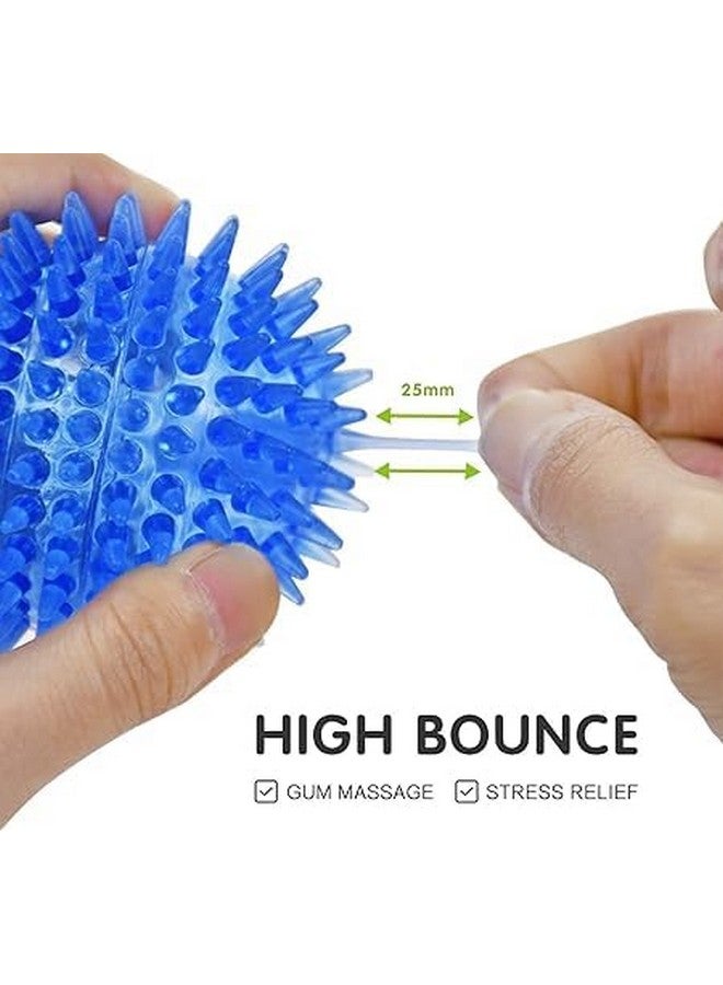 مجموعة من ألعاب مضغ الكلاب المصنوعة من المطاط الطبيعي ذات الصرير (عظمة الشوك) والصرير (كرة الدوريان) | مناسبة للكلاب الصغيرة والمتوسطة والجراء (كرة الدوريان + عظمة الشوك) - Image 4