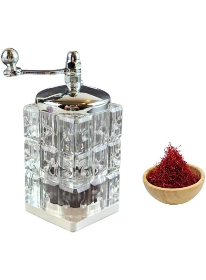 MIRFA Premium Saffron Mill Grinder with Collection Chamber (Gem Shaped) - Image 4