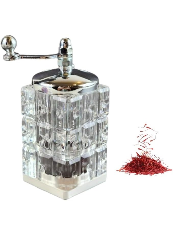 MIRFA Premium Saffron Mill Grinder with Collection Chamber (Gem Shaped) - Image 3
