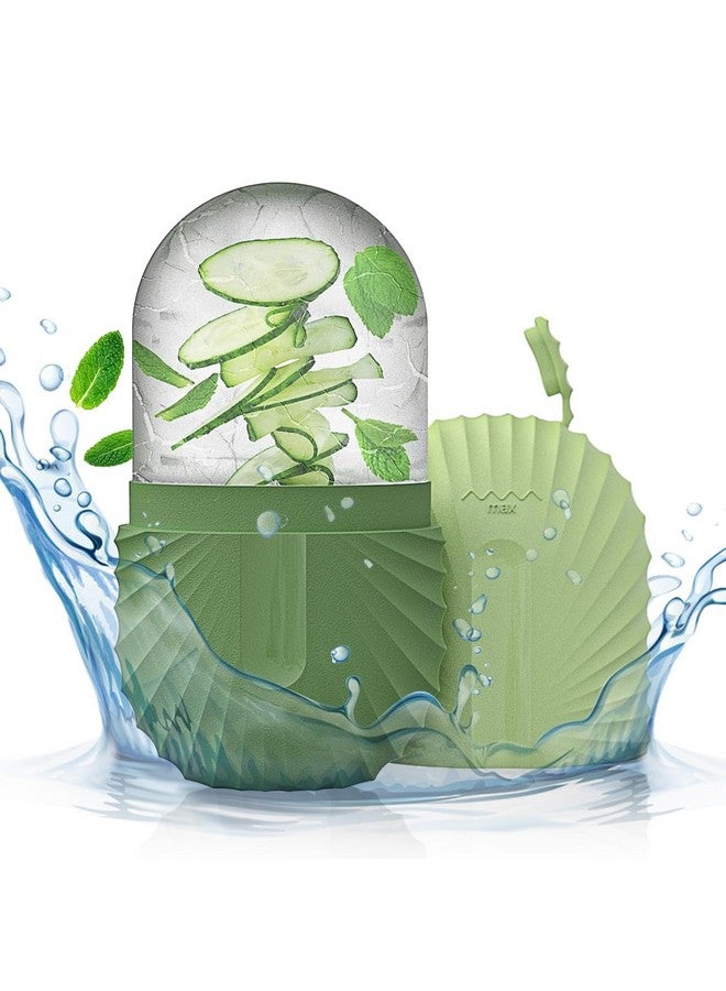 أسطوانة الثلج للوجه لبشرة متوهجة | شد البشرة | إزالة التجاعيد وحب الشباب والبثور | تخفيف انتفاخات العين (أخضر) - Image 1