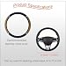 WLERIR Microfiber Leather Steering Wheel Cover with AntiSlip Lining Universal Car Accessory for Steering Wheel with a Diameter of 14515 inch Beige - Image 2