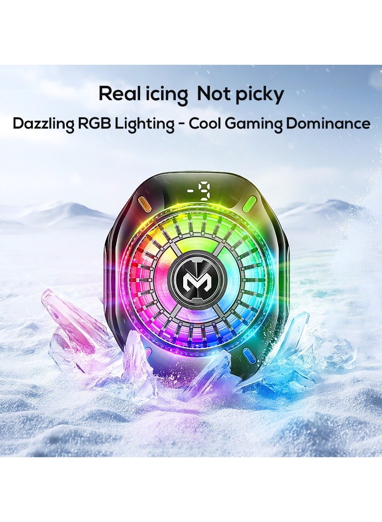 ميمو Mobile Phone Cooler for Game Fan PUBG, Designed iPhone 12/13 Series, Live Streaming and Vlog, Semiconductor Heatsink Without Noise iOS Android, ipad Tablet - Image 1