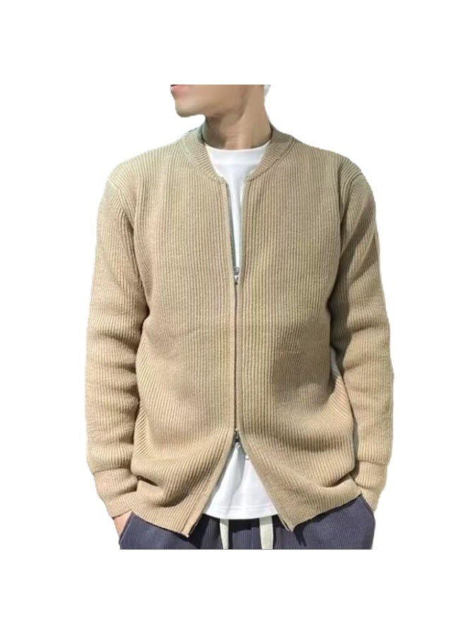 general Big size sweater knitted coat men's cardigan jacket warm and form-fitting - Image 1