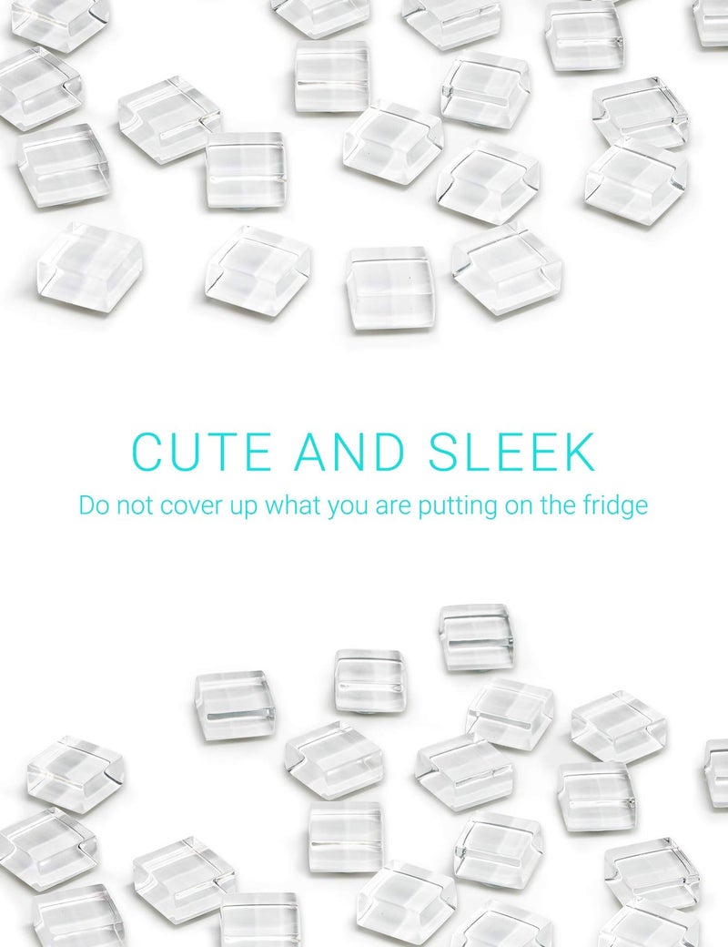 Mymazn Fridge Magnets Refrigerator Magnets for Fridge Cute Glass Magnets Decorative Kitchen Office (White) - Image 2