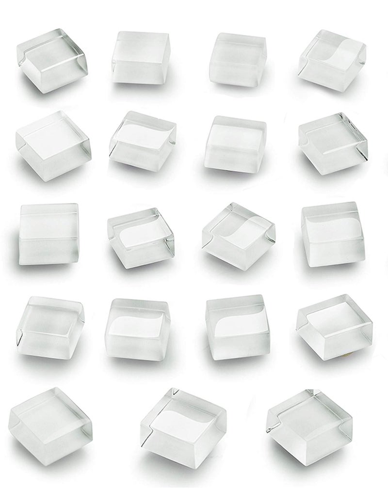 Mymazn Fridge Magnets Refrigerator Magnets for Fridge Cute Glass Magnets Decorative Kitchen Office (White) - Image 4