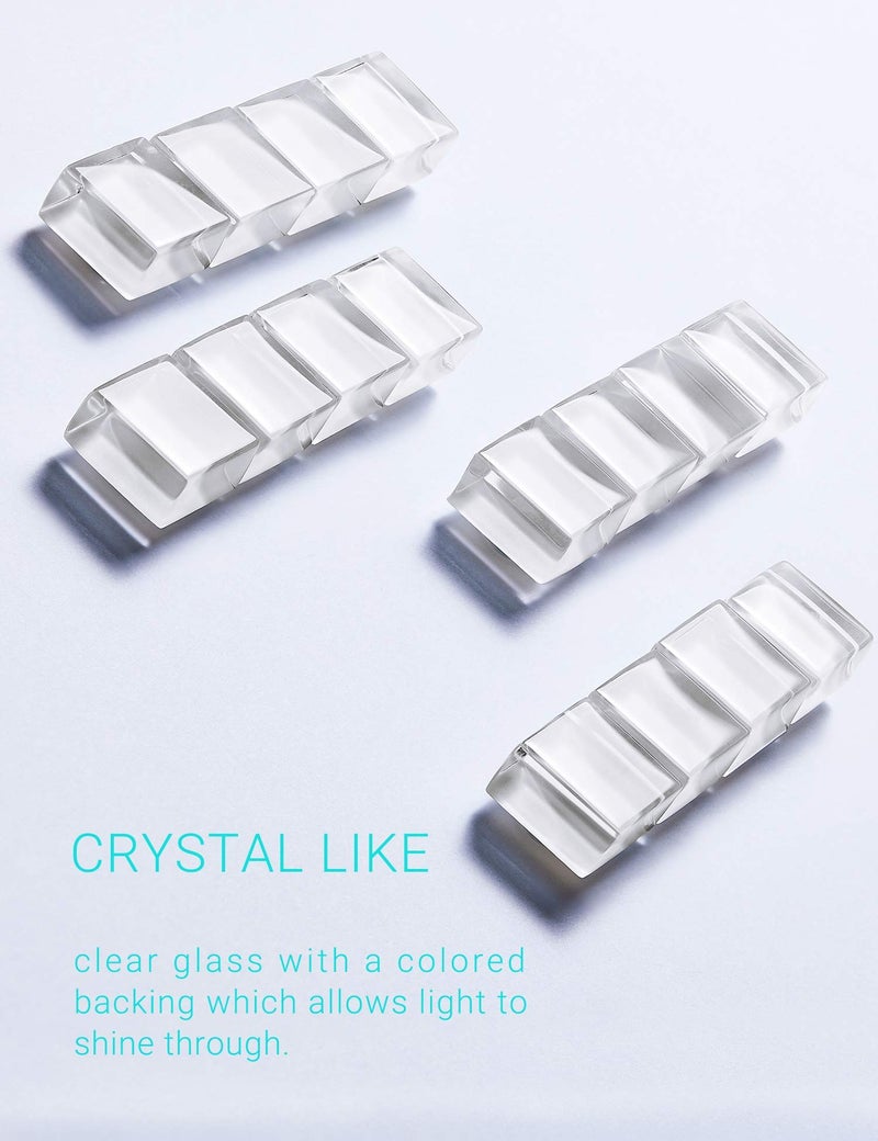 Mymazn Fridge Magnets Refrigerator Magnets for Fridge Cute Glass Magnets Decorative Kitchen Office (White) - Image 5