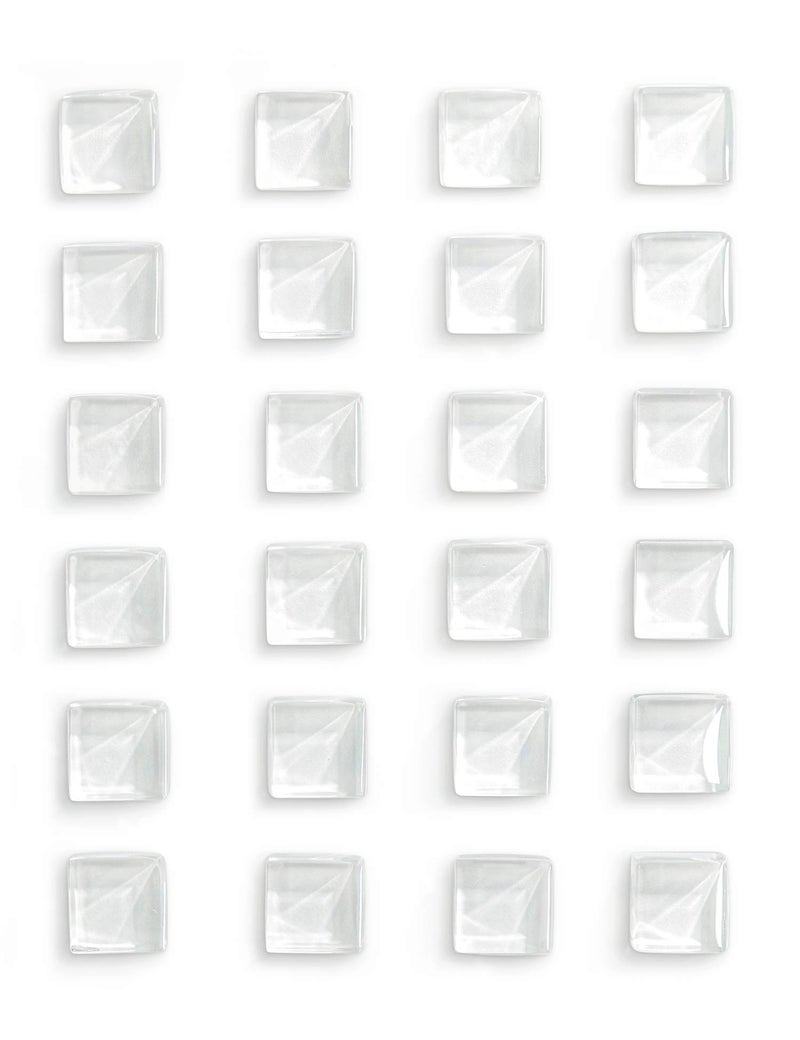 Mymazn Fridge Magnets Refrigerator Magnets for Fridge Cute Glass Magnets Decorative Kitchen Office (White) - Image 1