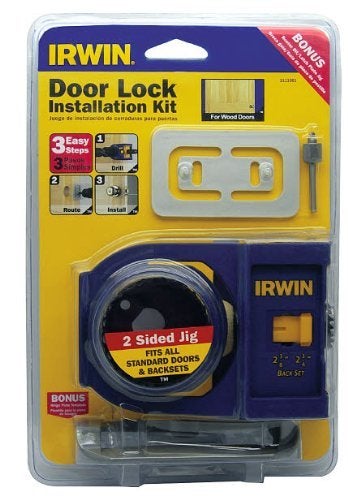 IRWIN Door Lock Installation Kit for Wooden Doors (3111001), Blue - Image 2