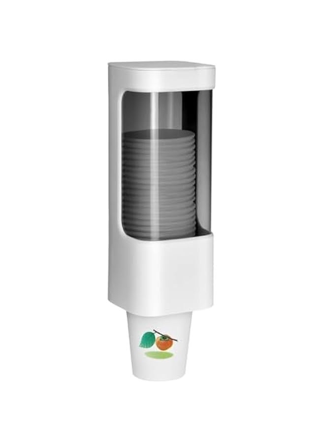 TRASSLE Cup Dispenser Wall Mounted Bathroom Cup Holder, 3oz-5oz Disposable Paper Cup Plastic Cup Dispenser, Water Cooler Dispenser Cup Holder with Paste Plate for Home Office Hospital Gym - Image 1