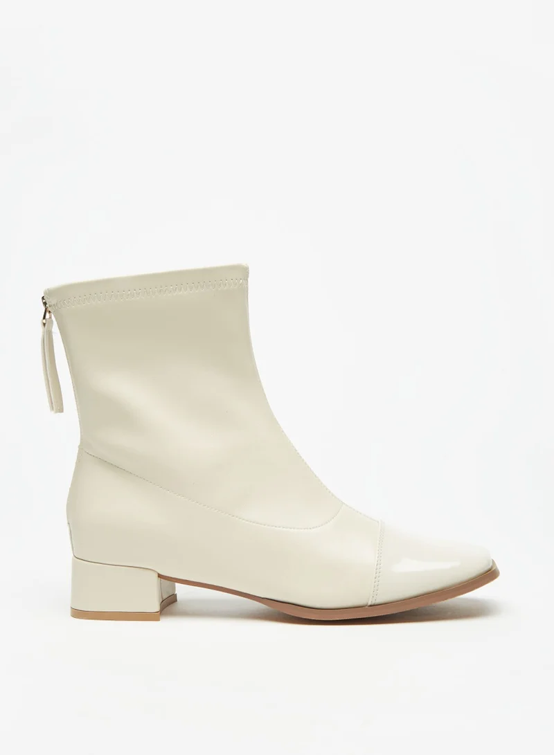 Flora Bella By Shoexpress Womens Solid Boots With Zip Closure And Block Heels By Shoexpress