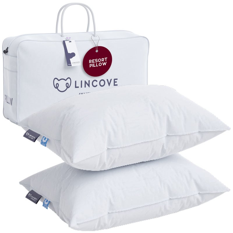 Lincove Down Alternative Bed Pillows for Sleeping Luxury Premium Hotel Collection for Back and Side Sleeper Pillows for Adults Neck Support Fluffy Pillows for Bed King 2 Pack