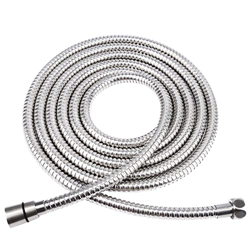 HOMEIDEAS 138 inches Shower Hose, 11.5 feet Extra Long 304 Stainless Steel Handheld Shower Head Hose Replacement, Flexible Hose Extension - Image 1