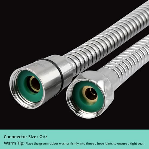 HOMEIDEAS 138 inches Shower Hose, 11.5 feet Extra Long 304 Stainless Steel Handheld Shower Head Hose Replacement, Flexible Hose Extension - Image 4