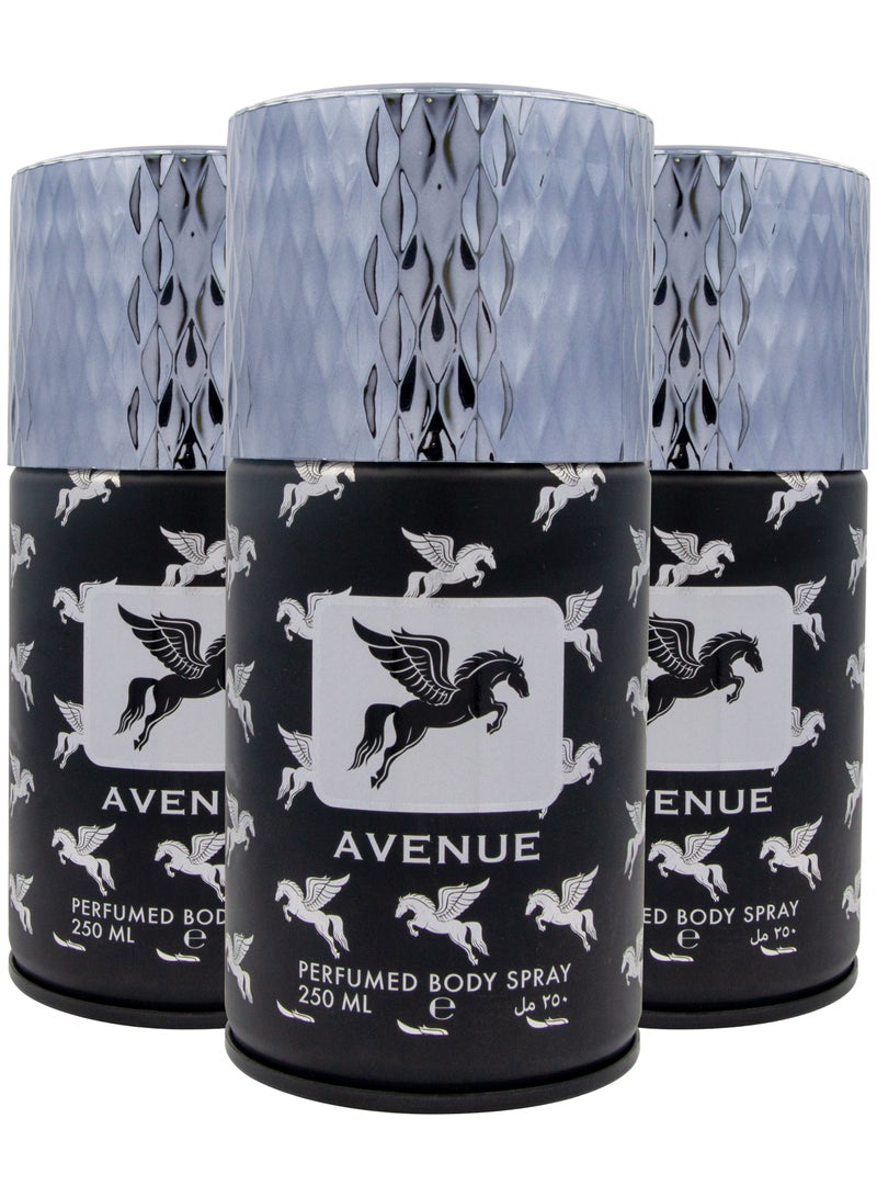 Elegant Avenue Black Perfumed Spray 250ml Pack Of 3 - Image 1