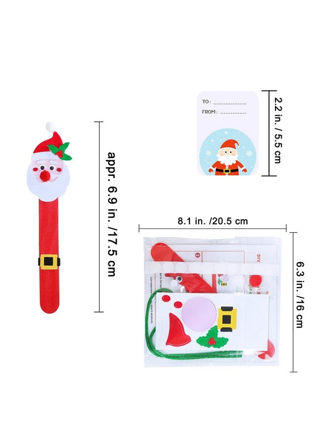 Winlyn 24 Sets Christmas Craft Kits Popsicle Stick Christmas Ornaments Winter Crafts DIY Craft Stick Santa Snowman Elf Reindeer Ornaments Art Sets for Kids Holiday Classroom Activities Party Favors - Image 5