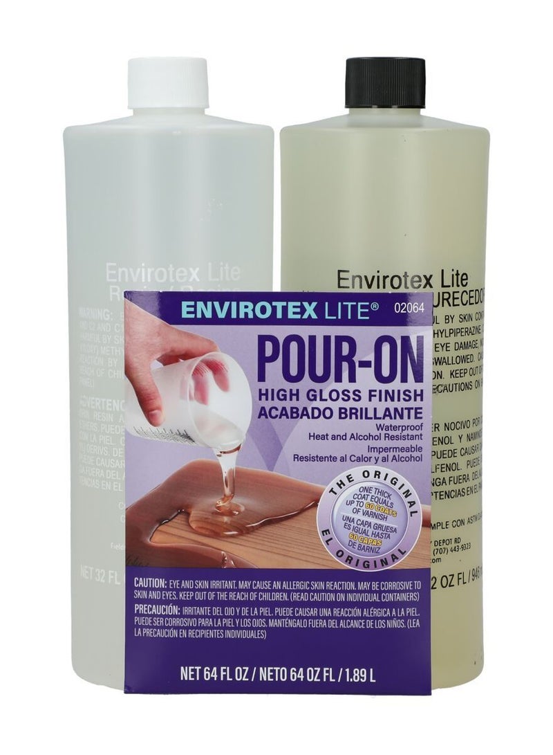 إنفيروتيكس لايت 2 قطعة صب على طلاء الخشب شديد اللمعان