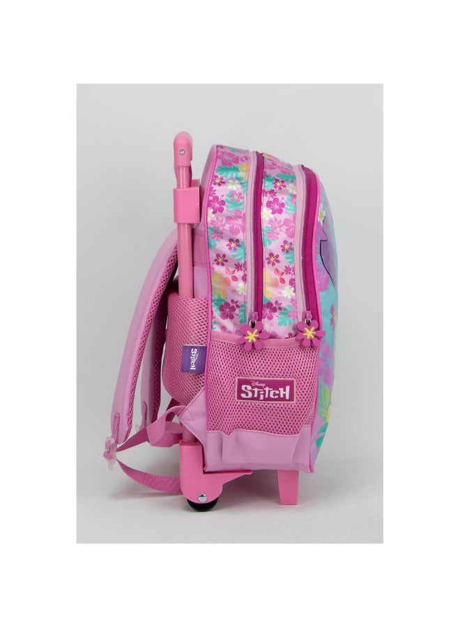 SunCe Disney Stitch 2-Compartment Zipper Closure Trolley Backpack Pink and Blue 14.3 x 11.02 x 5.11 Inch SUNS-3081SCH  - Image 3