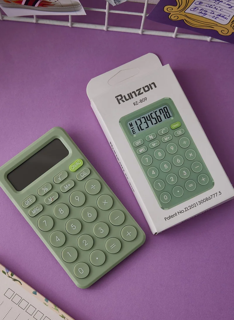 AURORA Green Large-Screen Calculator