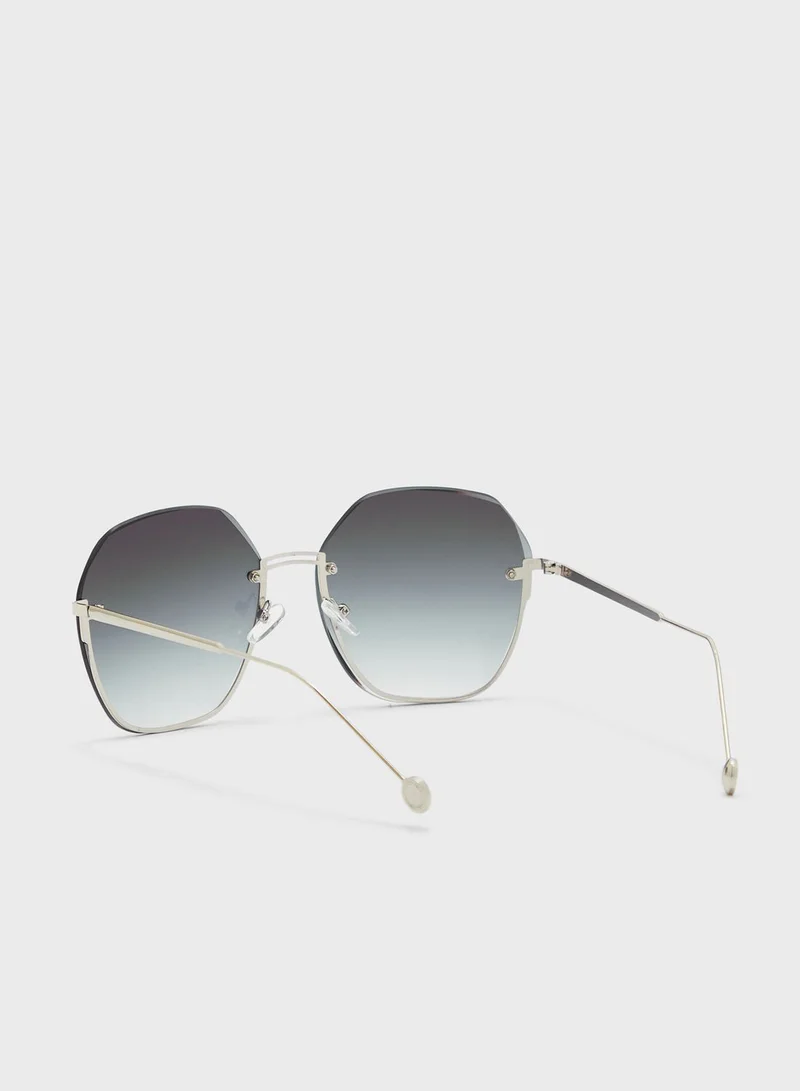 Ginger Hexagonal Sunglasses