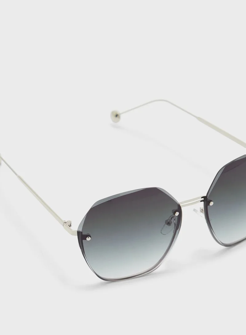 Ginger Hexagonal Sunglasses