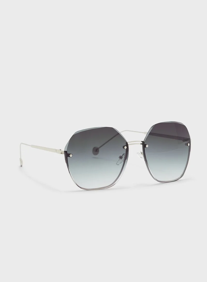 Ginger Hexagonal Sunglasses