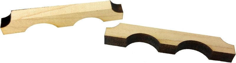 C. B. Gitty Laser-cut Hardwood Bridge Blanks for Cigar Box Guitars - Choose Style, Wood and Quantity! (Small Banjo (2-pack), Maple) - Image 1