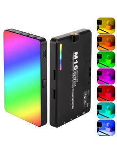 RGB Video Light, 94 LED 3000-9900K Dimmable, 360° Full Color 20 Scene Modes Camera Light 1500mAh Rechargeable for Zoom Meetings Live Stream TikTok Video