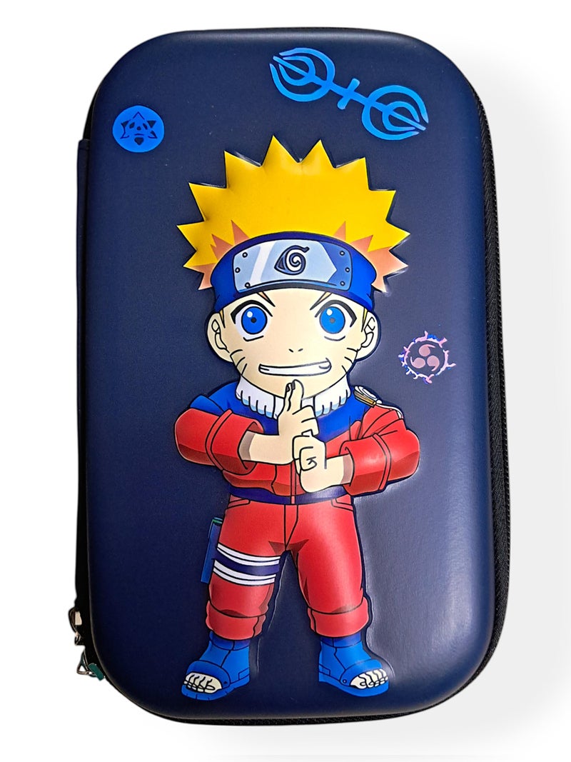 TECHNOCHITRA Ninja Warrior 3D Print Pencil Pouch for Boys | Action Hero Stationery Case with Zipper Mesh Pocket - Image 1