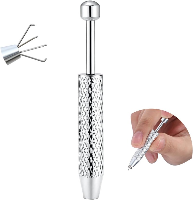 GEMQUEEN Piercing Taper Ball Grabber Tool - Stainless Steel Jewelry Applicator for Ear, Nose, and Lip Piercings - Image 1