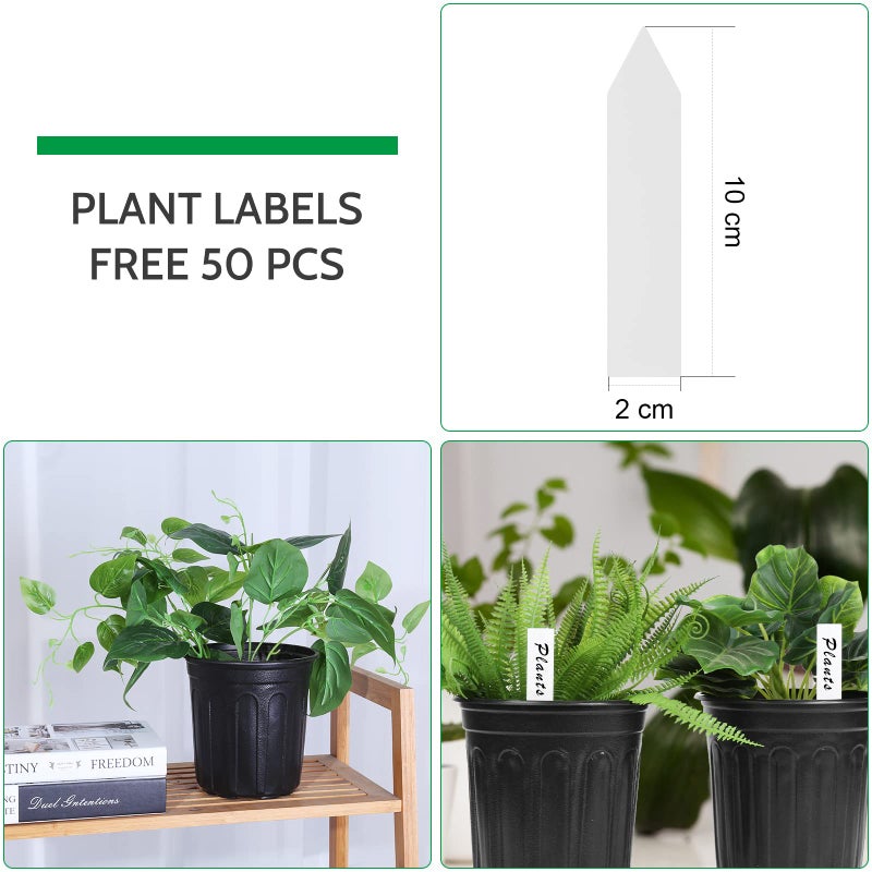 JERIA 50-Pack 1 Gallon Flexible Plant Nursery Pots with 50Pcs Plant Labels,Thickened Soft Plastic Seedling Pots,Seed Starting Pot Flower Plant Container for Succulentsï¼ŒSeedlings - Image 3