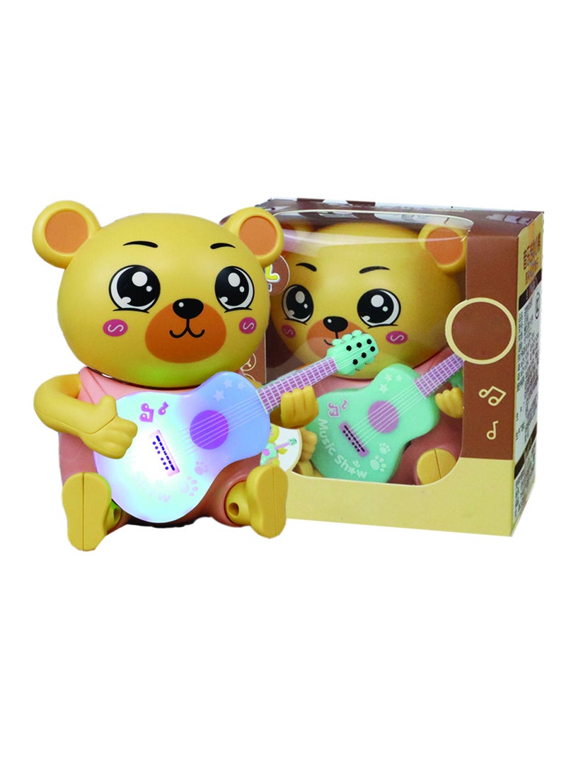 Electric Bear Playing Guitar, Children'S Music Dancing Guitar Bear Sound And Light Electric Walking Electric Educational Early Education Toys  - Image 1