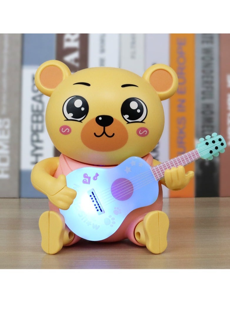 Electric Bear Playing Guitar, Children'S Music Dancing Guitar Bear Sound And Light Electric Walking Electric Educational Early Education Toys  - Image 2