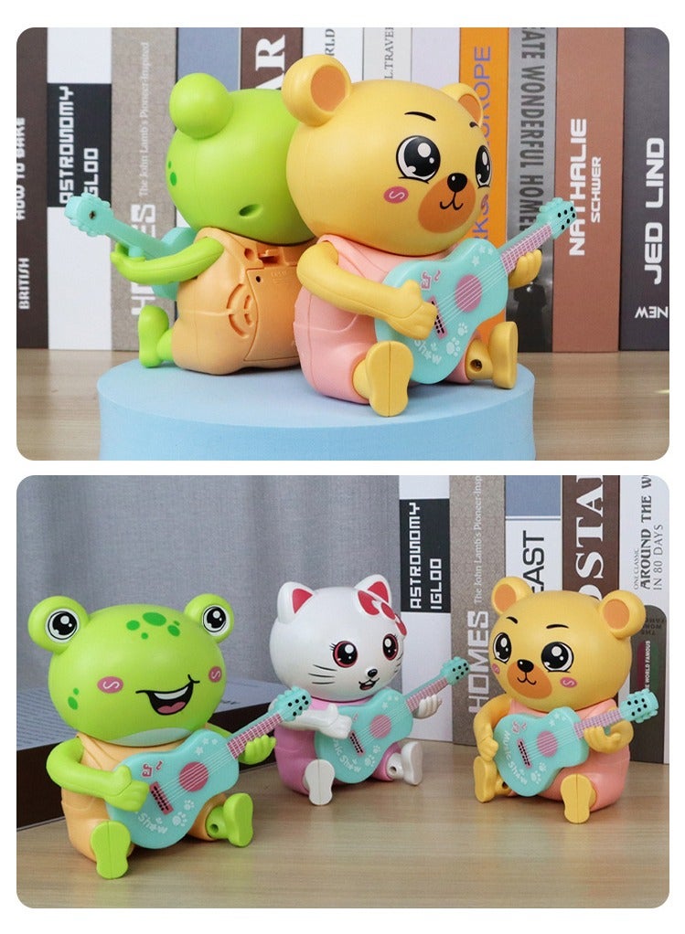 Electric Bear Playing Guitar, Children'S Music Dancing Guitar Bear Sound And Light Electric Walking Electric Educational Early Education Toys  - Image 3