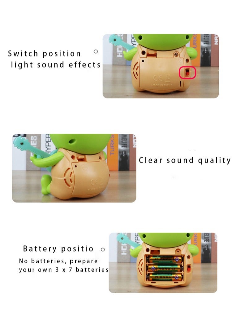 Electric Bear Playing Guitar, Children'S Music Dancing Guitar Bear Sound And Light Electric Walking Electric Educational Early Education Toys  - Image 4