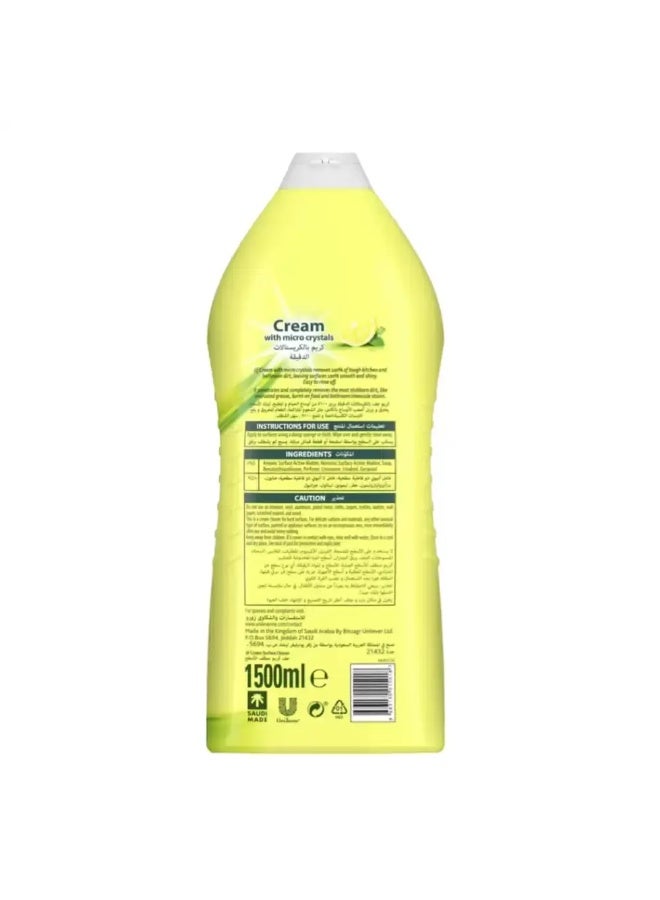 Jif Lemon Enriched Cream Cleaner And Stain Removal With Micro Crystals- 1500ml - Image 2