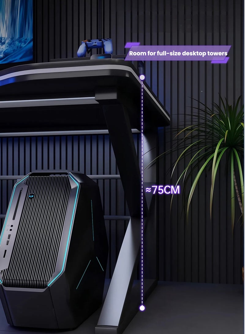 ACPLAY Ergonomic Gaming Table with CPU Stand, Ideal Gaming Desk, PC Computer Desk, Computer Table, Kids Study Desk, Writing Desk, Home Office Desk  - Image 4