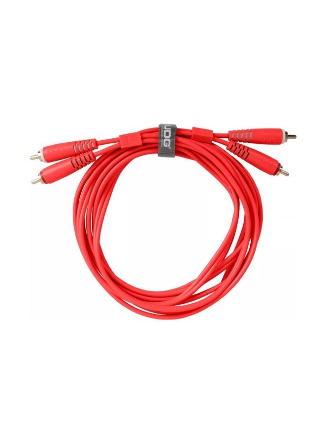 UDG Ultimate Audio Cable Set RCA - RCA, Red, Straight, 3 m - Image 1