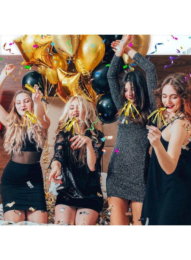 30 PCS Fringe Party Blowers, Party Gold Blowers for Kids, Party Noise Makers Horns, Gold Noisemakers Blow Horns Party Whistles for Graduations, Weddings, Birthdays, Family Gatherings, New Years Events (Gold) - Image 5