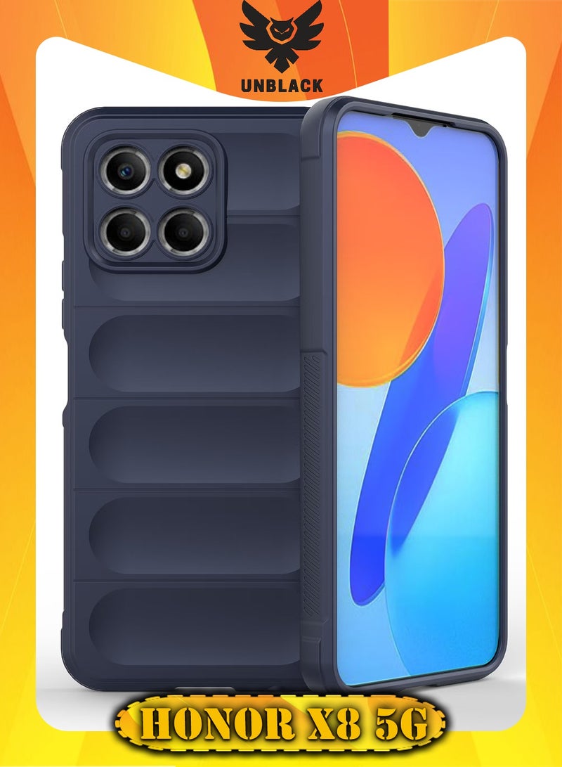 انبلاك جراب خلفي ماجيك متوافق مع هونر X8 الجيل الخامس 5G من انبلاك (ازرق داكن) - Image 1