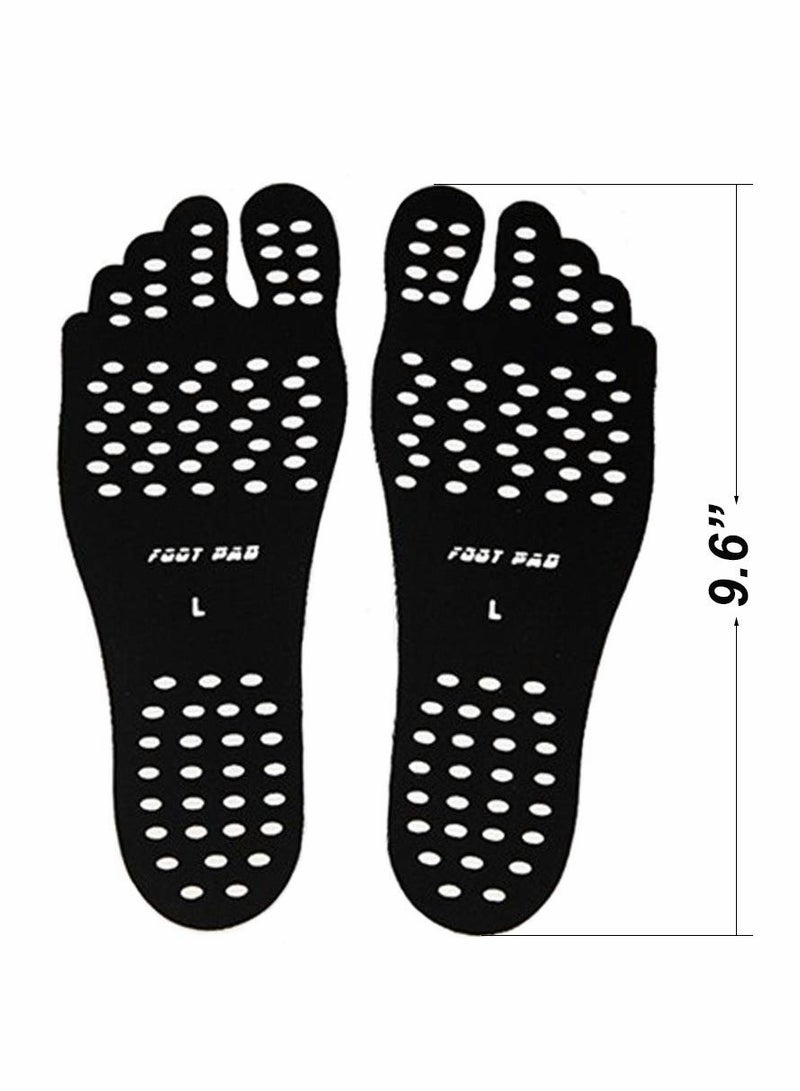 Zikra Beach Foot Pads Barefoot Adhesive Invisible Shoes Stick on Foot Pad Stickers Stick on Soles Anti-Slip Waterproof Silicone Unisex Footing Pad for Surfing Yoga Swimming 6 Pack - Image 2
