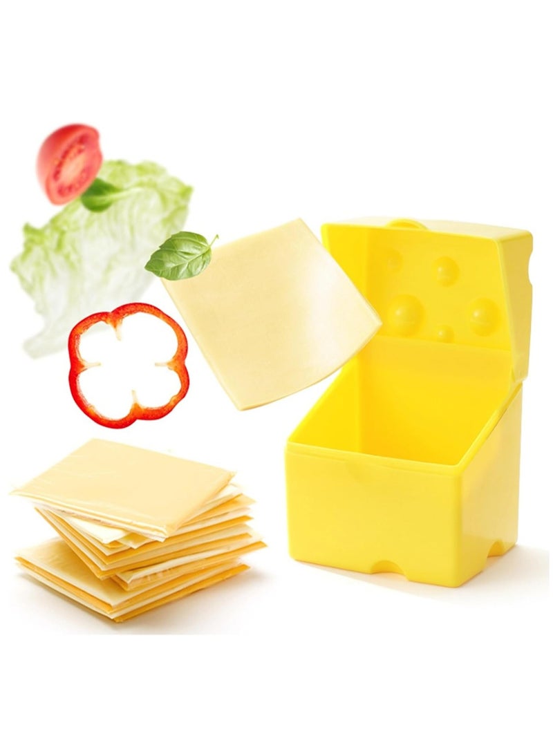 Kitchen Fresh-Keeping Box Abs Flip Cheese Box Refrigerator Fresh-Keeping Box Food Snack Packaging er Storage Box (Yellow) - Image 2
