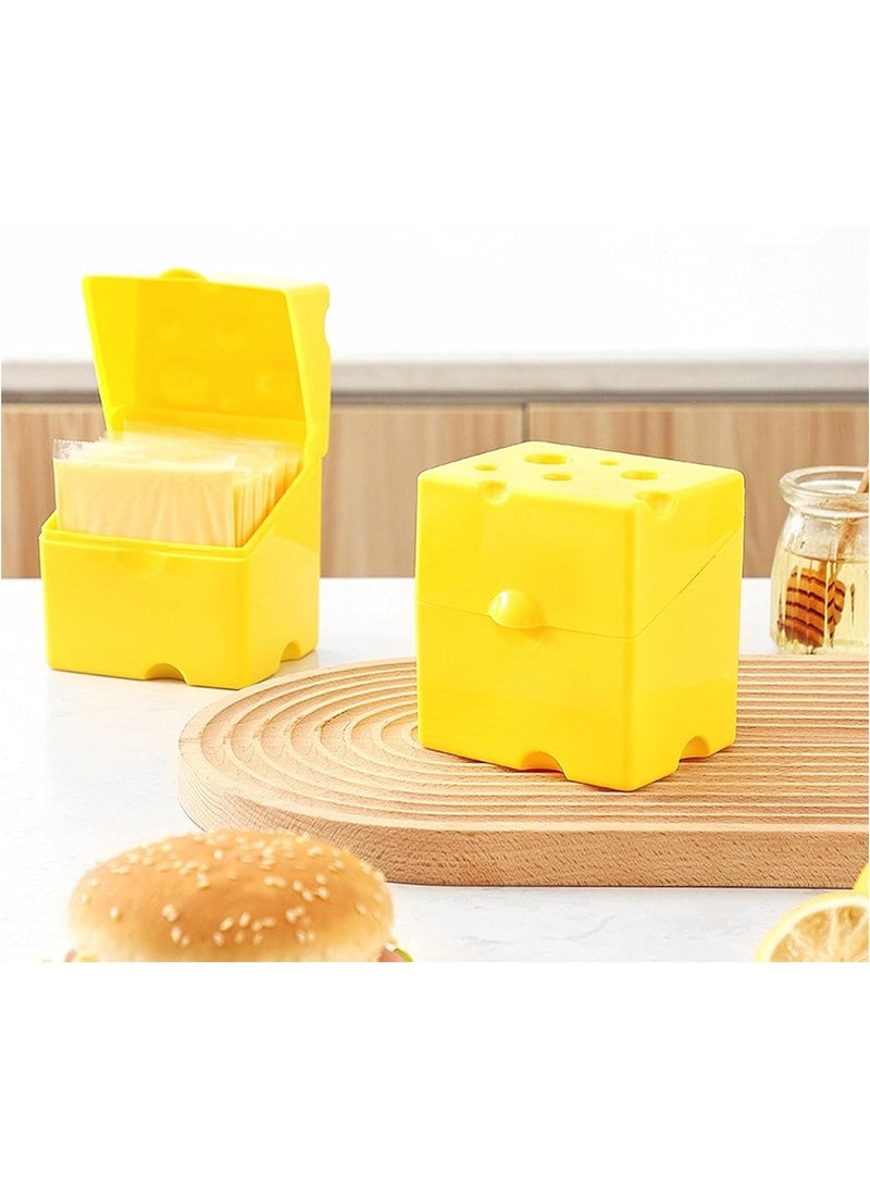 Kitchen Fresh-Keeping Box Abs Flip Cheese Box Refrigerator Fresh-Keeping Box Food Snack Packaging er Storage Box (Yellow) - Image 5
