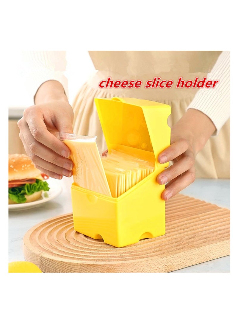 Kitchen Fresh-Keeping Box Abs Flip Cheese Box Refrigerator Fresh-Keeping Box Food Snack Packaging er Storage Box (Yellow) - Image 4