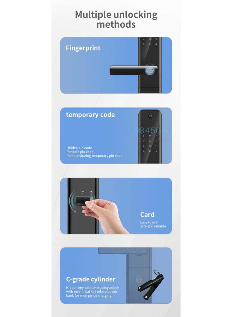 Lenovo Smart Door Lock E3 Pro Black - Image 3