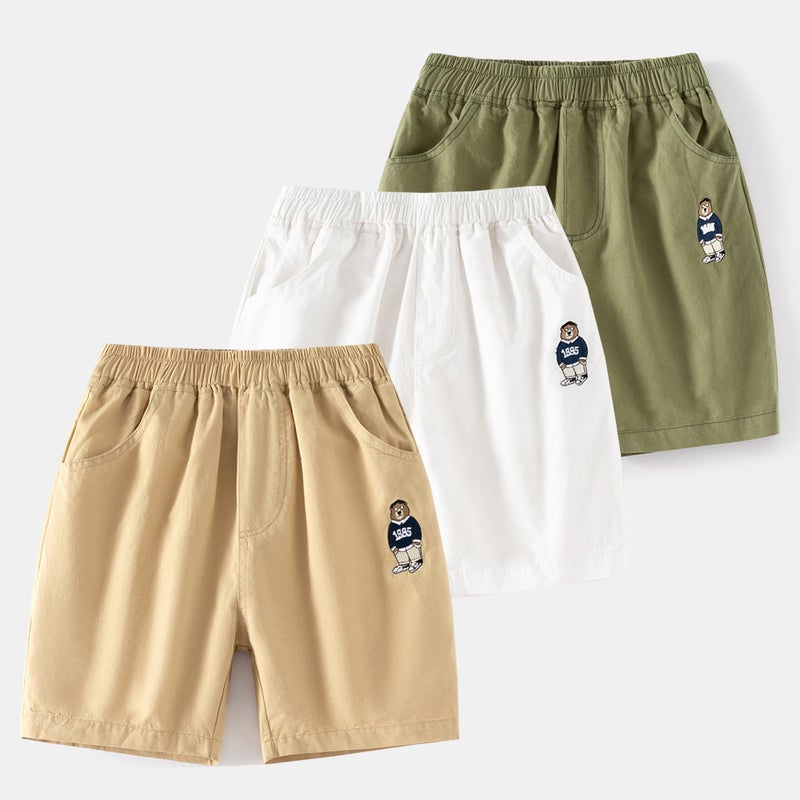 Summer Shorts For Middle And Large Children Summer Clothes For Children And Babies Cartoon Embroidered Casual Shorts - Image 2