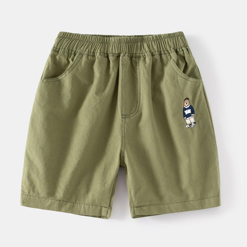 Summer Shorts For Middle And Large Children Summer Clothes For Children And Babies Cartoon Embroidered Casual Shorts - Image 1
