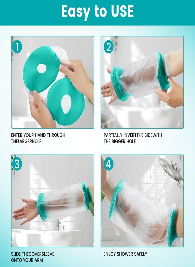Divvsck PICC Line Shower Cover, PICC Line Covers for Upper Arm, Reusable Waterproof IV & PICC Line Sleeve Protector for Chemotherapy Treatment, Broken Wound Elbow for bath Shower - Image 4