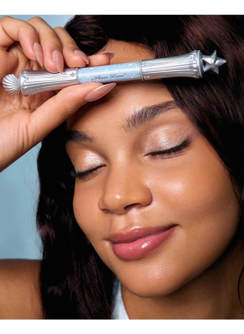 Flower Knows Shell's Jewel Dual-Ended Highlighting Stick – Buildable Glow & Long-Lasting Shine - 01 Vanilla White  - Image 3